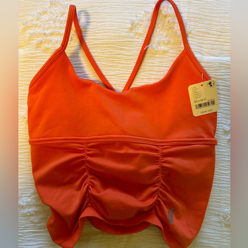 Free People Movement “ Shirred Crossback Camisole” NWT